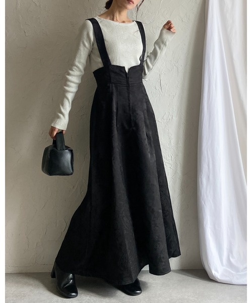 【セール】【低身長向けサイズあり】フロントジップふくれジャガードAラインタックフレアロングジャンパースカートワンピース(ジャンパースカート)|She's Closet(シーズクローゼット) 【セール】【低身長向けサイズあり】フロントジップふくれジャガードAラインタックフレアロングジャンパースカートワンピース(ジャンパースカート)|She's Closet(シーズクローゼット)