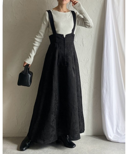 【セール】【低身長向けサイズあり】フロントジップふくれジャガードAラインタックフレアロングジャンパースカートワンピース(ジャンパースカート)|She's Closet(シーズクローゼット) 【セール】【低身長向けサイズあり】フロントジップふくれジャガードAラインタックフレアロングジャンパースカートワンピース(ジャンパースカート)|She's Closet(シーズクローゼット)