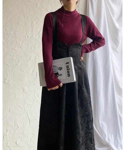 【セール】【低身長向けサイズあり】フロントジップふくれジャガードAラインタックフレアロングジャンパースカートワンピース(ジャンパースカート)|She's Closet(シーズクローゼット) 【セール】【低身長向けサイズあり】フロントジップふくれジャガードAラインタックフレアロングジャンパースカートワンピース(ジャンパースカート)|She's Closet(シーズクローゼット)