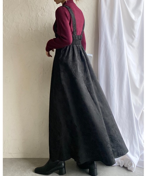 【セール】【低身長向けサイズあり】フロントジップふくれジャガードAラインタックフレアロングジャンパースカートワンピース(ジャンパースカート)|She's Closet(シーズクローゼット) 【セール】【低身長向けサイズあり】フロントジップふくれジャガードAラインタックフレアロングジャンパースカートワンピース(ジャンパースカート)|She's Closet(シーズクローゼット)