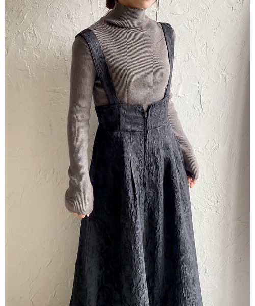 【セール】【低身長向けサイズあり】フロントジップふくれジャガードAラインタックフレアロングジャンパースカートワンピース(ジャンパースカート)|She's Closet(シーズクローゼット) 【セール】【低身長向けサイズあり】フロントジップふくれジャガードAラインタックフレアロングジャンパースカートワンピース(ジャンパースカート)|She's Closet(シーズクローゼット)