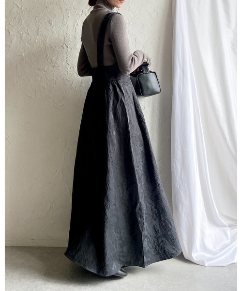 【セール】【低身長向けサイズあり】フロントジップふくれジャガードAラインタックフレアロングジャンパースカートワンピース(ジャンパースカート)|She's Closet(シーズクローゼット) 【セール】【低身長向けサイズあり】フロントジップふくれジャガードAラインタックフレアロングジャンパースカートワンピース(ジャンパースカート)|She's Closet(シーズクローゼット)