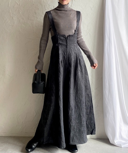 【セール】【低身長向けサイズあり】フロントジップふくれジャガードAラインタックフレアロングジャンパースカートワンピース(ジャンパースカート)|She's Closet(シーズクローゼット) 【セール】【低身長向けサイズあり】フロントジップふくれジャガードAラインタックフレアロングジャンパースカートワンピース(ジャンパースカート)|She's Closet(シーズクローゼット)