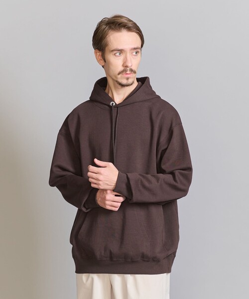 BEAUTY&YOUTH UNITED ARROWS（ビューティーアンドユースユナイテッドアローズ）の「バルキー スウェット フーディ（パーカー・メンズ・ブラック/オフホワイト/ダークブラウン・S/L/M/XL）」の9枚目の写真