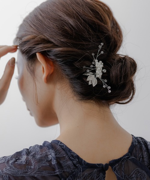 epic day（エピックデイ）の「バルーンパール＆リーフヘアコーム（その他ヘアアクセサリー・レディース・シルバー/ゴールド・F）」の9枚目の写真