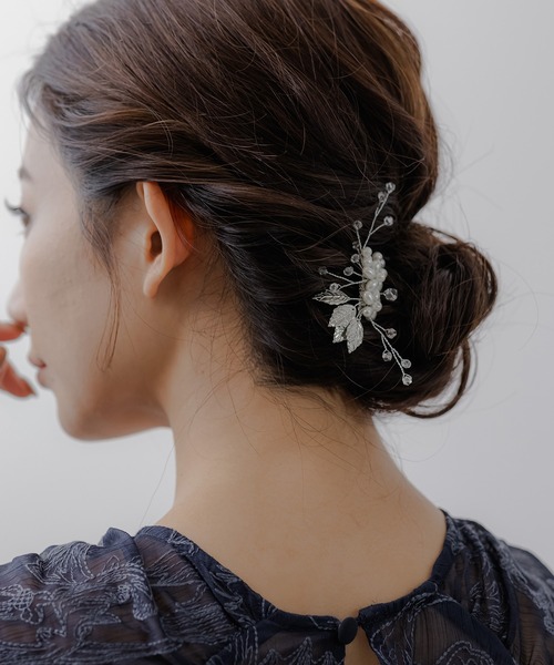 epic day（エピックデイ）の「バルーンパール＆リーフヘアコーム（その他ヘアアクセサリー・レディース・シルバー/ゴールド・F）」の10枚目の写真