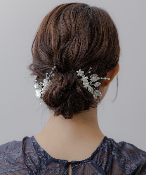 epic day（エピックデイ）の「バルーンパール＆リーフヘアコーム（その他ヘアアクセサリー・レディース・シルバー/ゴールド・F）」の11枚目の写真
