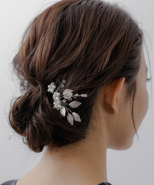 epic day（エピックデイ）の「バルーンパール＆リーフヘアコーム（その他ヘアアクセサリー・レディース・シルバー/ゴールド・F）」の12枚目の写真