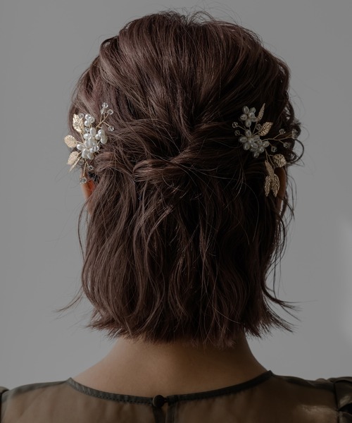 epic day（エピックデイ）の「バルーンパール＆リーフヘアコーム（その他ヘアアクセサリー・レディース・シルバー/ゴールド・F）」の17枚目の写真