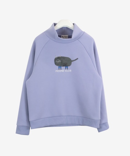 Picone CLUB（ピッコーネクラブ）の「吸汗速乾ＵＶ長袖ハイネックプルオーバー（Tシャツ/カットソー・レディース・ブラック/オレンジ/イエロー/パープル・S/M/L）」の5枚目の写真