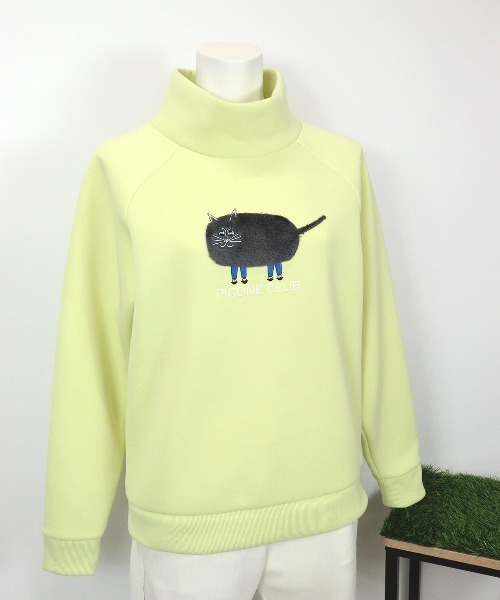 Picone CLUB（ピッコーネクラブ）の「吸汗速乾ＵＶ長袖ハイネックプルオーバー（Tシャツ/カットソー・レディース・ブラック/オレンジ/イエロー/パープル・S/M/L）」の13枚目の写真