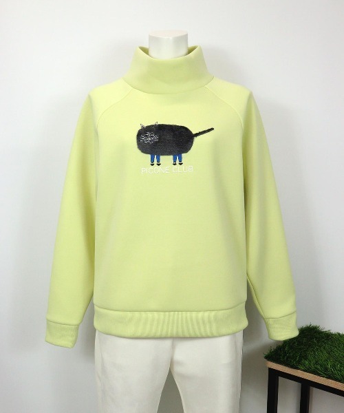 Picone CLUB（ピッコーネクラブ）の「吸汗速乾ＵＶ長袖ハイネックプルオーバー（Tシャツ/カットソー・レディース・ブラック/オレンジ/イエロー/パープル・S/M/L）」の14枚目の写真