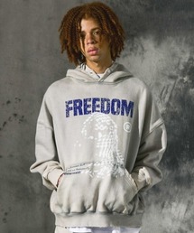 DOMINANT（ドミナント）の「A'GEM/9 × .kom 『DOMINANT/ドミナント』 Freedom Vintage Magic Washing Hoodie/フリーダムウォッシングプルオーバーパーカー（パーカー）」