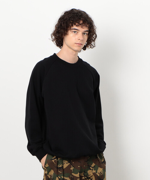 Purple&Yellow（パープルアンドイエロー）の「ドローストリングラグランプルオーバー（スウェット・メンズ・ブラック/ホワイト/グレー・SMALL/MEDIUM/LARGE）」の2枚目の写真