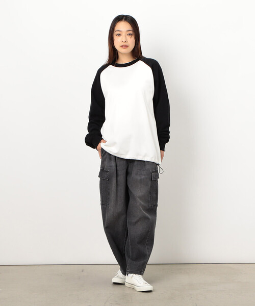 Purple&Yellow（パープルアンドイエロー）の「ドローストリングラグランプルオーバー（スウェット・メンズ・ブラック/ホワイト/グレー・SMALL/MEDIUM/LARGE）」の7枚目の写真