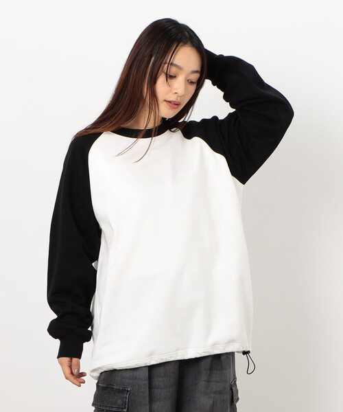 Purple&Yellow（パープルアンドイエロー）の「ドローストリングラグランプルオーバー（スウェット・メンズ・ブラック/ホワイト/グレー・SMALL/MEDIUM/LARGE）」の8枚目の写真