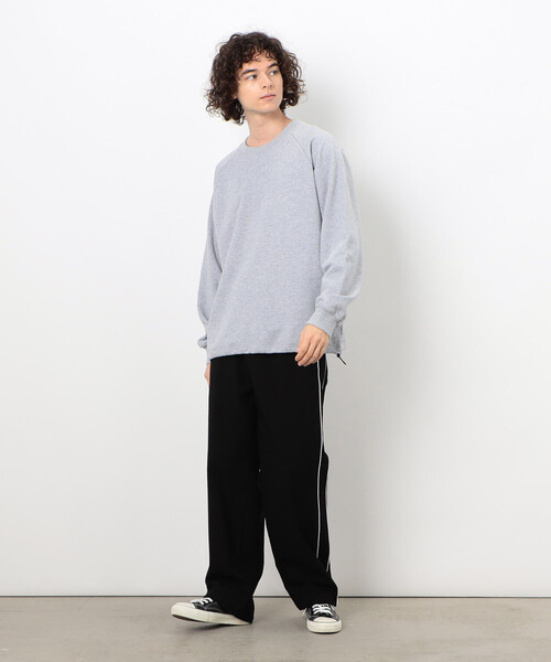 Purple&Yellow（パープルアンドイエロー）の「ドローストリングラグランプルオーバー（スウェット・メンズ・ブラック/ホワイト/グレー・SMALL/MEDIUM/LARGE）」の9枚目の写真