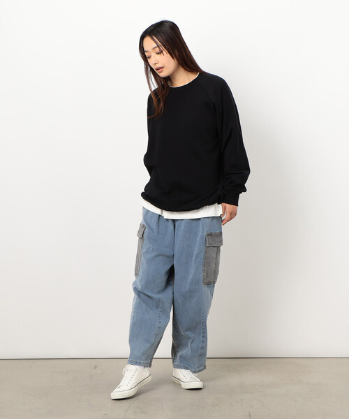 Purple&Yellow（パープルアンドイエロー）の「ドローストリングラグランプルオーバー（スウェット・メンズ・ブラック/ホワイト/グレー・SMALL/MEDIUM/LARGE）」の16枚目の写真