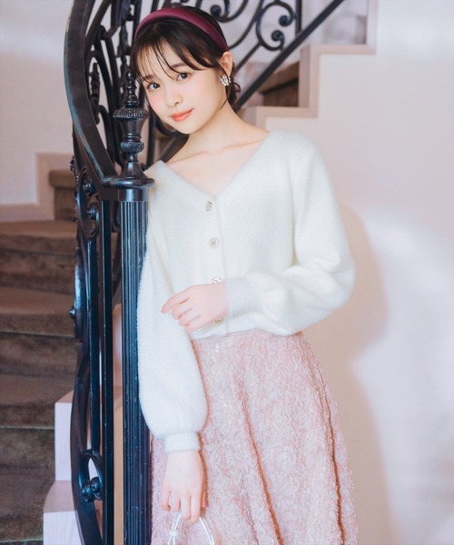 セール】キラキラフラワーチュールフレアスカート（スカート