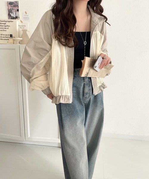 【完売品・未使用】メッシュレイヤースタンドブルゾン 完売品・未使用】メッシュレイヤースタンドブルゾン 完売品・未使用