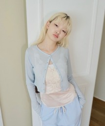 smyeon Long sleeve sheer cardigan/グレー