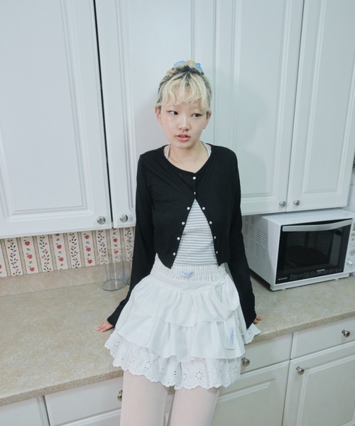 Long sleeve sheer cardigan/ロングスリーブカットカーディガン