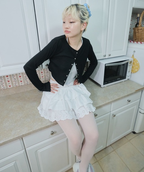 Smyeon（スミョン）の「Long sleeve sheer cardigan/ロングスリーブカットカーディガン（カーディガン/ボレロ・レディース・グレー/ライトブルー/ブラック・FREE）」の20枚目の写真