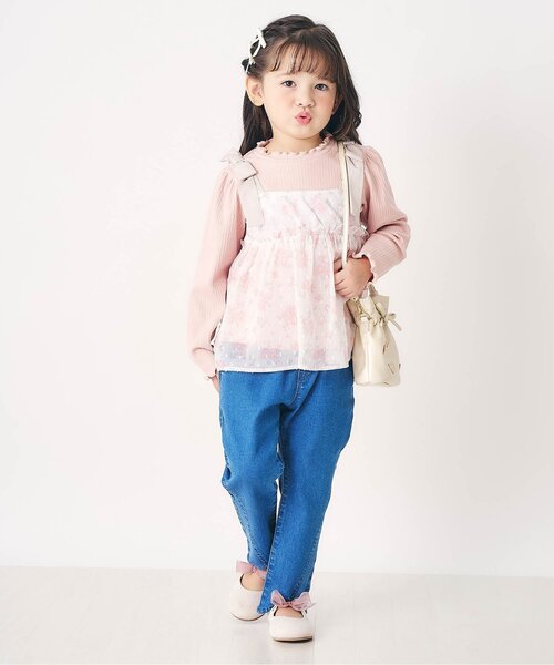 apres les cours（アプレレクール）の「リボンストラップパンプス（パンプス・キッズ・アイボリー/シルバー・16/15 /14/20/19/18/17）」の5枚目の写真