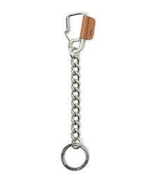 hobo（ホーボー）の「【hobo / ホーボー】CARABINER CHAIN KEY RING SHINY BRASS with SHRINK COW LEATHER（キーホルダー）」