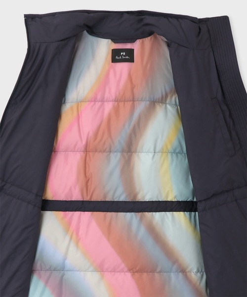 PS Paul Smith(ピーエスポールスミス)の「ウィメンズSpray Swirl ロングダウンコート / 235350 242C(ダウンジャケット/コート・レディース・ブラウン/ネイビー・40/38/42)」の5枚目の写真