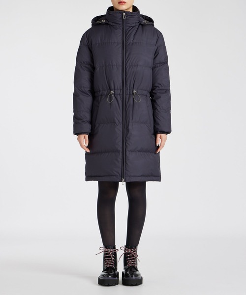 ✨美品 Paul Smith BLACKロングダウンコート ブラック ベルト付き Paul Smith BLACK ベルト付き ダウンコート ロングコート L