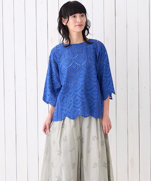 チチカカ（チチカカ）の「Shanti Shanti リカーモ2WAYプルオーバー【WEB限定】（シャツ/ブラウス・レディース・ブルー/チャコールグレー/オリーブ・FREE）」の9枚目の写真