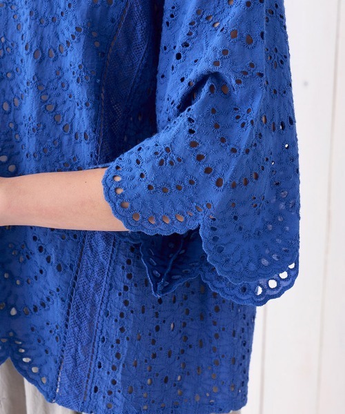 チチカカ（チチカカ）の「Shanti Shanti リカーモ2WAYプルオーバー【WEB限定】（シャツ/ブラウス・レディース・ブルー/チャコールグレー/オリーブ・FREE）」の22枚目の写真