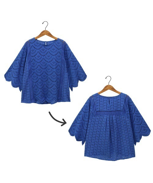 チチカカ（チチカカ）の「Shanti Shanti リカーモ2WAYプルオーバー【WEB限定】（シャツ/ブラウス・レディース・ブルー/チャコールグレー/オリーブ・FREE）」の14枚目の写真