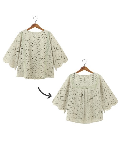 チチカカ（チチカカ）の「Shanti Shanti リカーモ2WAYプルオーバー【WEB限定】（シャツ/ブラウス・レディース・ブルー/チャコールグレー/オリーブ・FREE）」の15枚目の写真