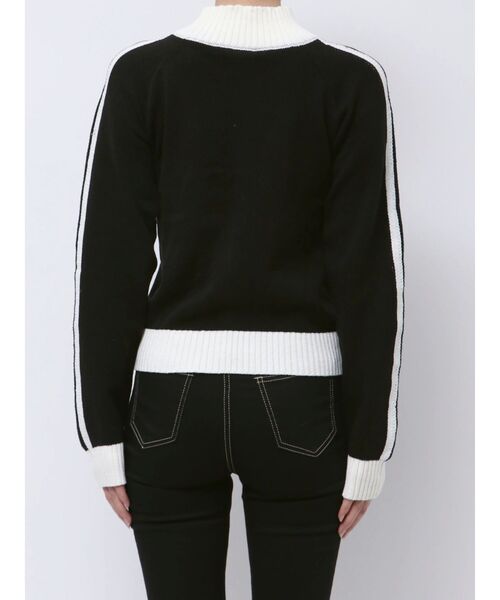 GYDA（ジェイダ）の「GDアームラインニットブルゾン（カーディガン/ボレロ・レディース・ブラック/チャコールグレー/オフホワイト・FREE）」の14枚目の写真