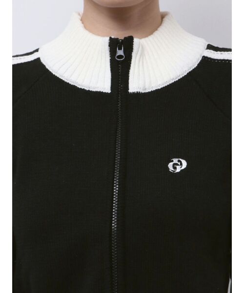 GYDA（ジェイダ）の「GDアームラインニットブルゾン（カーディガン/ボレロ・レディース・ブラック/チャコールグレー/オフホワイト・FREE）」の15枚目の写真