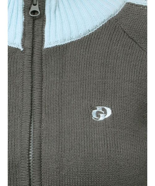 GYDA（ジェイダ）の「GDアームラインニットブルゾン（カーディガン/ボレロ・レディース・ブラック/チャコールグレー/オフホワイト・FREE）」の21枚目の写真