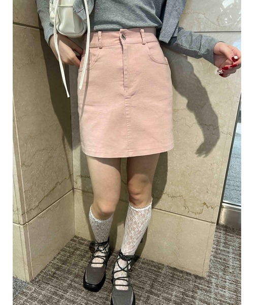 PHILLY（フィリー）の「【PHILLY】プレーンミニスカート（スカート・レディース・アイボリー/ブラック/ピンク・FREE）」の13枚目の写真