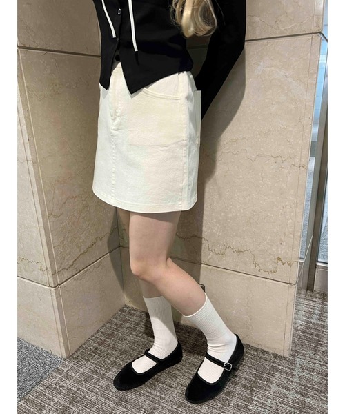 PHILLY（フィリー）の「【PHILLY】プレーンミニスカート（スカート・レディース・アイボリー/ブラック/ピンク・FREE）」の6枚目の写真