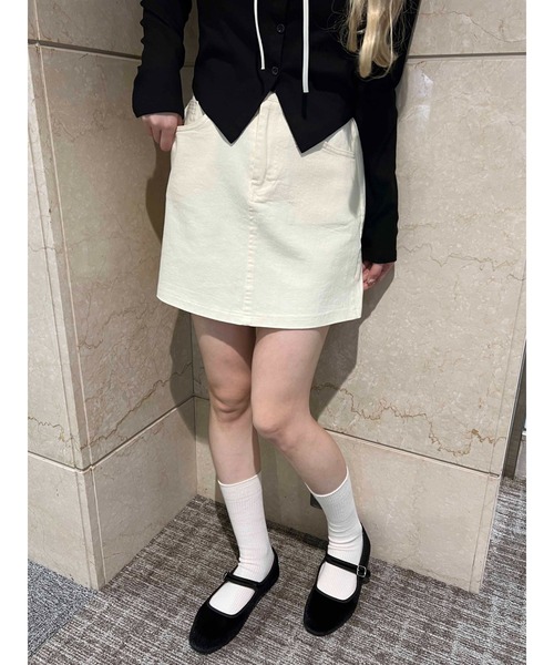 PHILLY（フィリー）の「【PHILLY】プレーンミニスカート（スカート・レディース・アイボリー/ブラック/ピンク・FREE）」の7枚目の写真