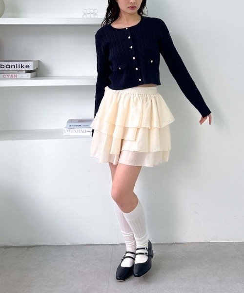 archives（アルシーヴ）の「細ケーブルニットカーディガン（ニット/セーター・レディース・アイボリー/ブルー/ピンク/ネイビー・MEDIUM）」の11枚目の写真