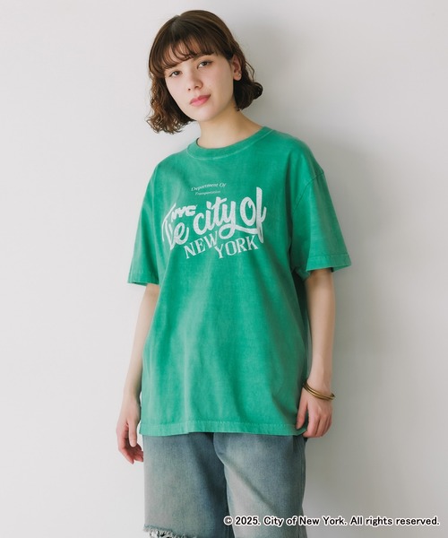 GOOD ROCK SPEED(グッドロックスピード)の「GOOD ROCK SPEED/グッドロックスピード NYC Tshirts Tシャツ(Tシャツ/カットソー・メンズ・ホワイト/グリーン・M/S/L)」の2枚目の写真