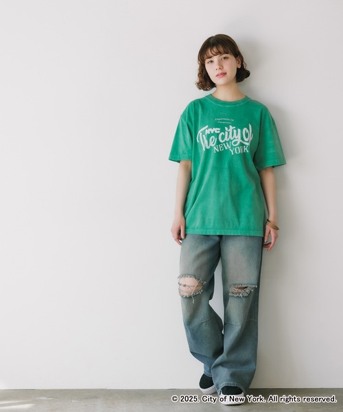 GOOD ROCK SPEED(グッドロックスピード)の「GOOD ROCK SPEED/グッドロックスピード NYC Tshirts Tシャツ(Tシャツ/カットソー・メンズ・ホワイト/グリーン・M/S/L)」の7枚目の写真