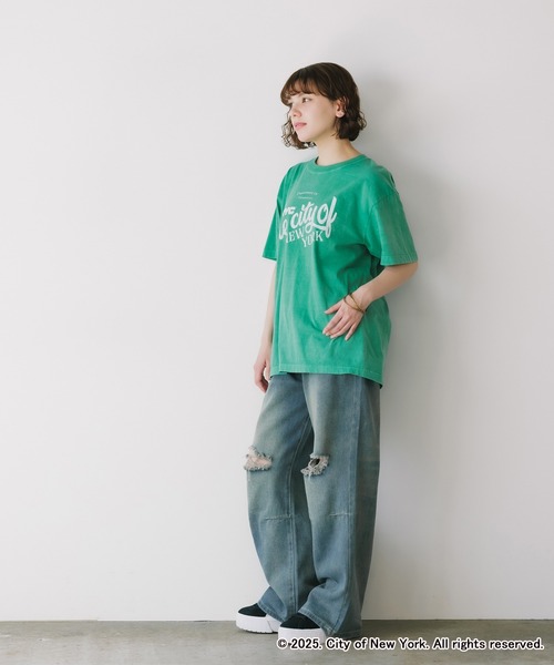 GOOD ROCK SPEED(グッドロックスピード)の「GOOD ROCK SPEED/グッドロックスピード NYC Tshirts Tシャツ(Tシャツ/カットソー・メンズ・ホワイト/グリーン・M/S/L)」の8枚目の写真