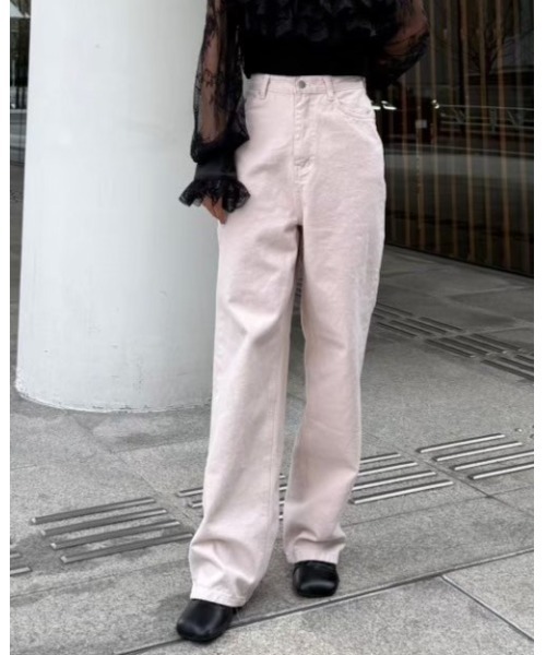 AMAIL(アマイル)の「COLOR デニムパンツ(デニムパンツ・レディース・ブラウン/ピンク・S/M)」の6枚目の写真