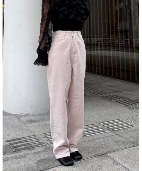 AMAIL(アマイル)の「COLOR デニムパンツ(デニムパンツ・レディース・ブラウン/ピンク・S/M)」の7枚目の写真