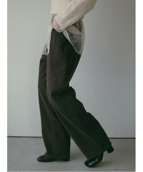 AMAIL(アマイル)の「COLOR デニムパンツ(デニムパンツ・レディース・ブラウン/ピンク・S/M)」の8枚目の写真