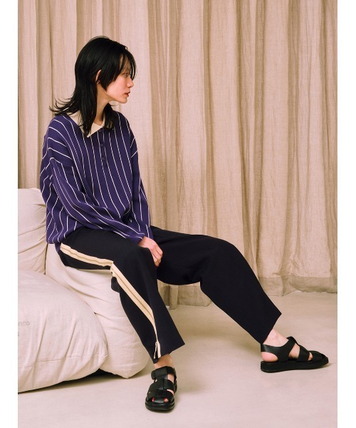 SIDE ZIP PANTS LEATHER COMBI | BOTTOMS | オンライン