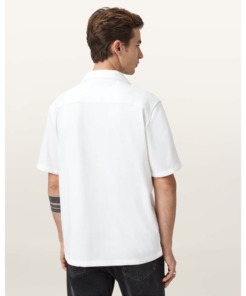 ALLSAINTS(オールセインツ)の「HUDSON RELAXED FIT RAMSKULL SHIRT | HUDSON リラックス フィット ラムスカル シャツ(シャツ/ブラウス・メンズ・ホワイト系その他・S/M/L/XL/XS)」の7枚目の写真
